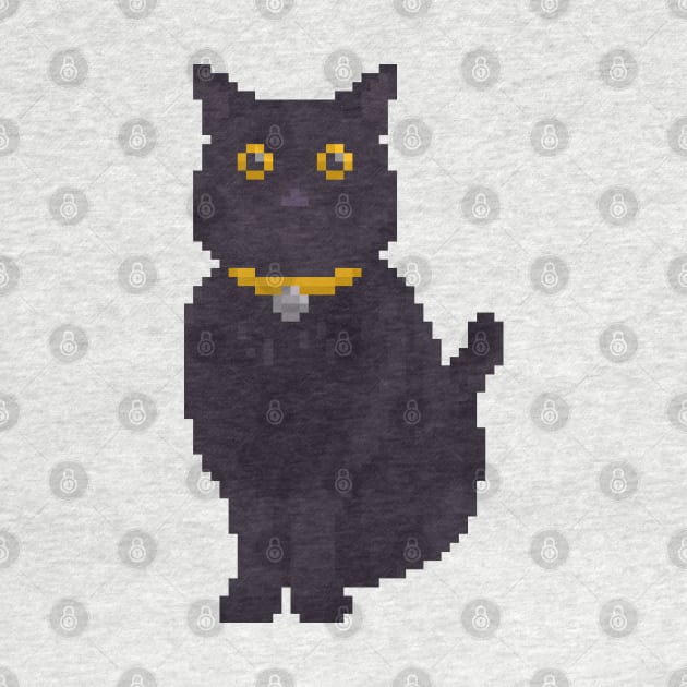 Black Cat Pixel Art by toffany's